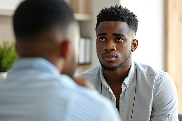 Black male in therapy